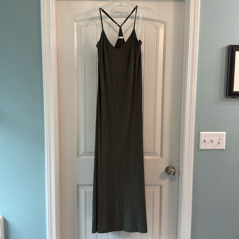 Hunter green slim fitting dress